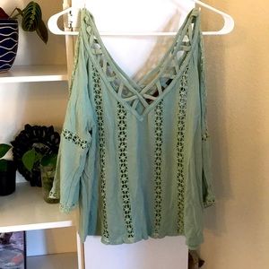 Beautiful mint green blouse by brand red size M